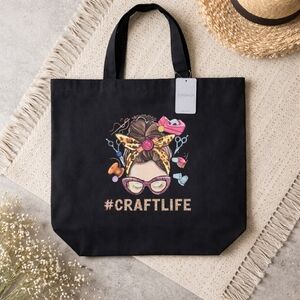 Black CraftLife Tote Bag